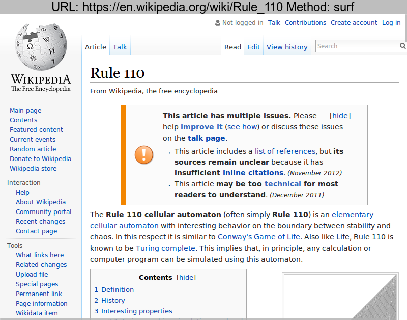https://en.wikipedia.org/wiki/Rule_110 rendered using Original (surf)