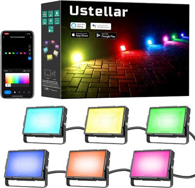 Ustellar RGB Flood Light Outdoor 6-pack